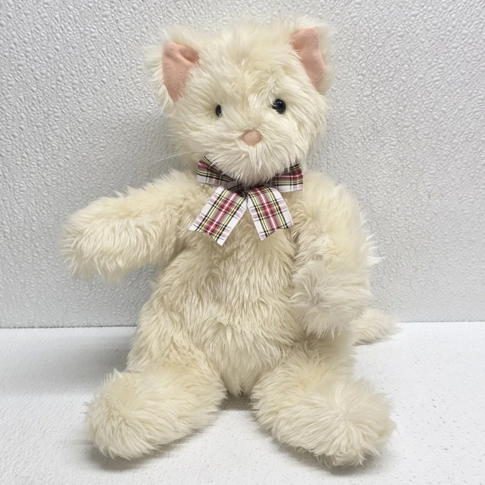 North American Bear Co. Shaggles White Cat Plush Vintage 1990